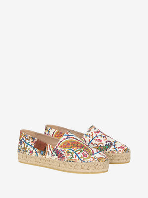 Etro Slip On  Espadrillas Printed Gabardine Cruise Multi