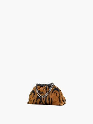 Stella Mccartney Bag Falabella Mini Drawstring Ocelot Brushed Multicolor Brown