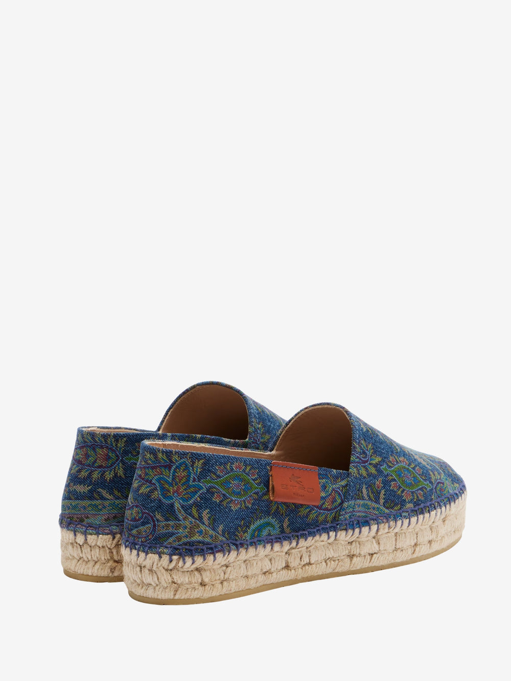Etro Slip On  Espadrillas Printed Denim Navy