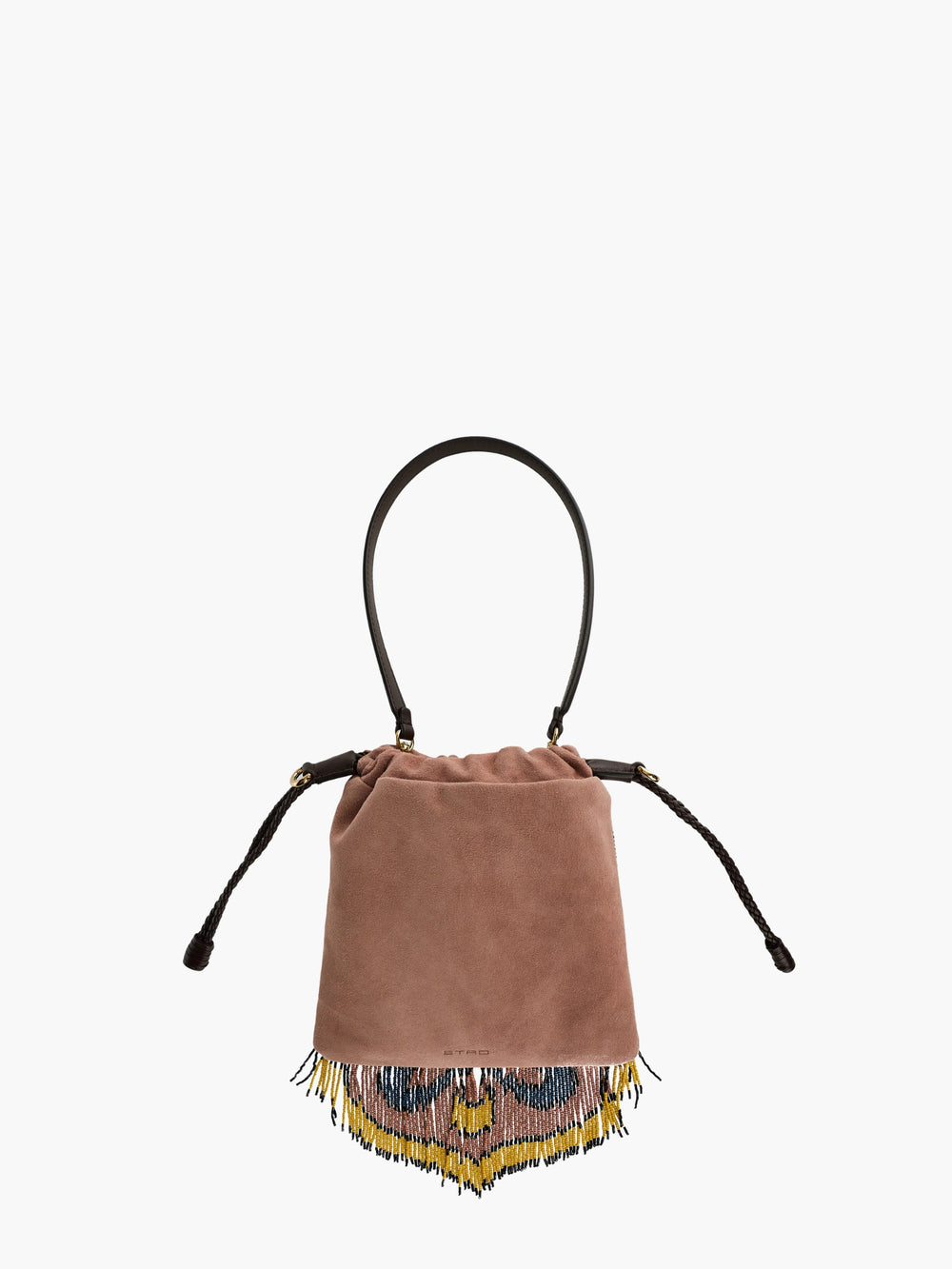 Etro Bag Shoulder Beads & Fringes Pink