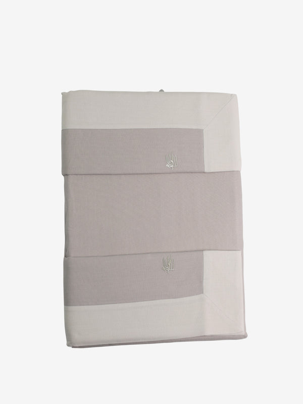 Etro Cushions Linen Duvet Set W/But 240X220(U.270X290-4Pc White/Grey