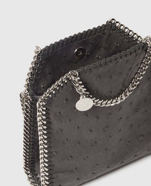 Stella Mccartney Bag Falabella Tiny  Eco Micely Ostrich  Black