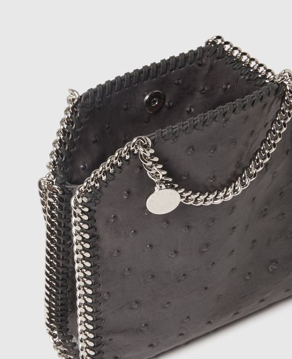 Stella Mccartney Bag Falabella Tiny  Eco Micely Ostrich  Black