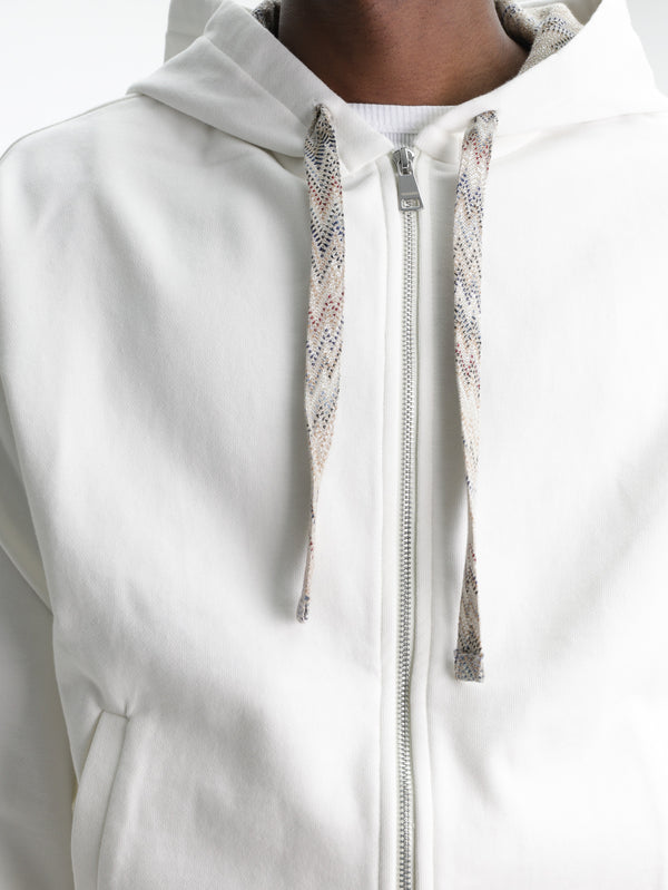 Missoni Hoodie Zip Hoodie Beige & White