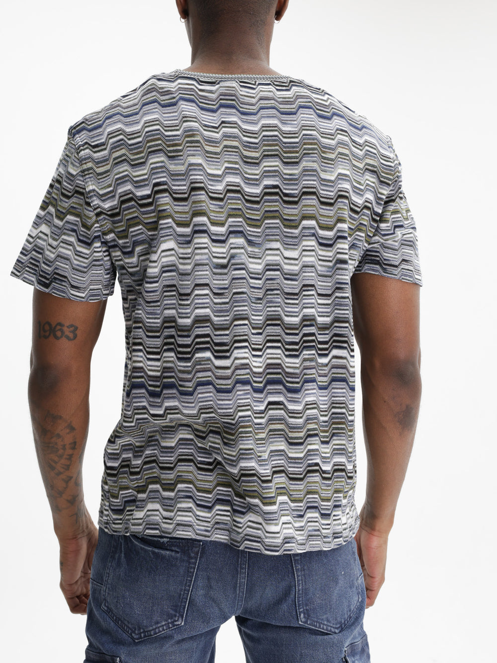Missoni T-Shirt Crewneck Beige & White