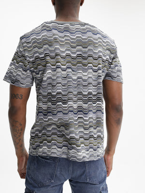 Missoni T-Shirt Crewneck Beige & White
