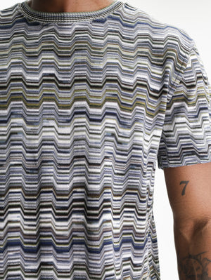 Missoni T-Shirt Crewneck Beige & White