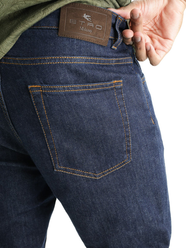 Etro Pants Roma Denim  Dark Blue