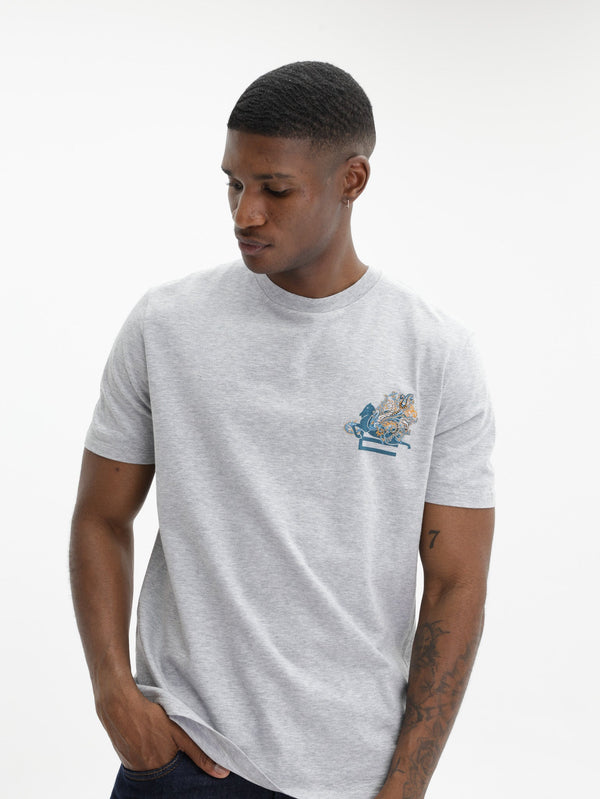 Etro T-Shirt  With Embroidered Logo Grey
