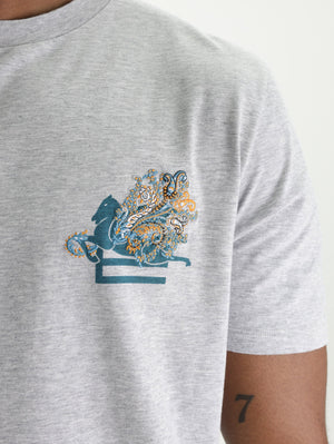 Etro T-Shirt  With Embroidered Logo Grey