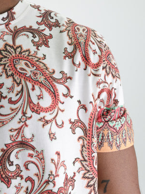 Etro T-Shirt  Roma Brown-White