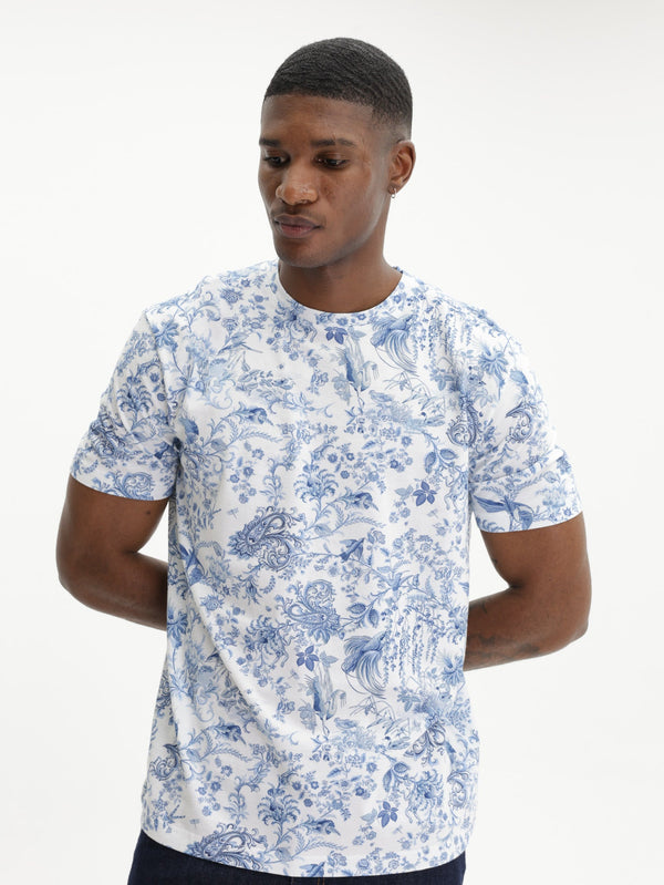 Etro T-Shirt  Roma Blue-White