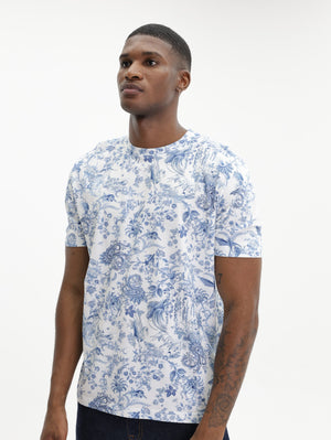Etro T-Shirt  Roma Blue-White