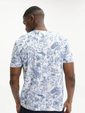 Etro T-Shirt  Roma Blue-White