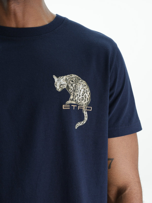 Etro T-Shirt  Roma Navy