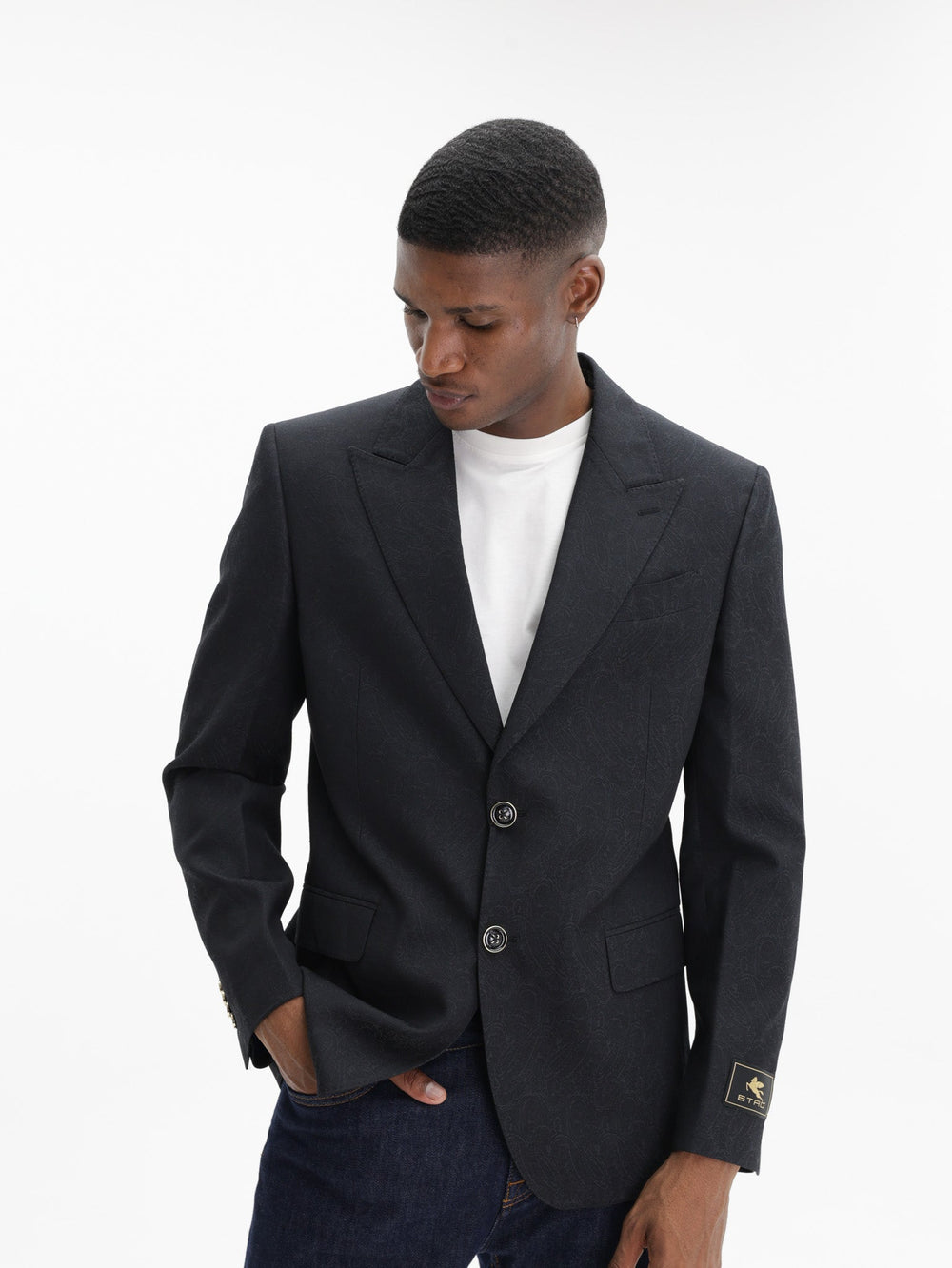 Etro Jacket Milano Peak Lapel  Black