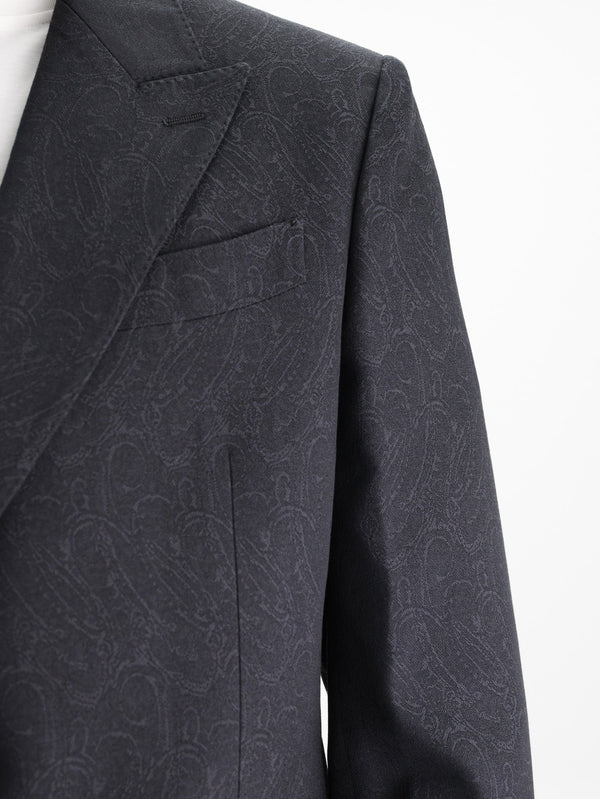 Etro Jacket Milano Peak Lapel  Black