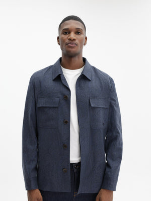 Etro Shirt Patch Pkt Shirt Blue