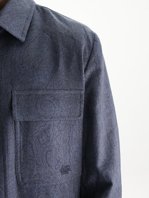 Etro Shirt Patch Pkt Shirt Blue