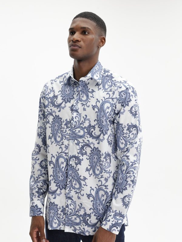Etro Shirt Roma 8 P.C. Shirt White-Blue