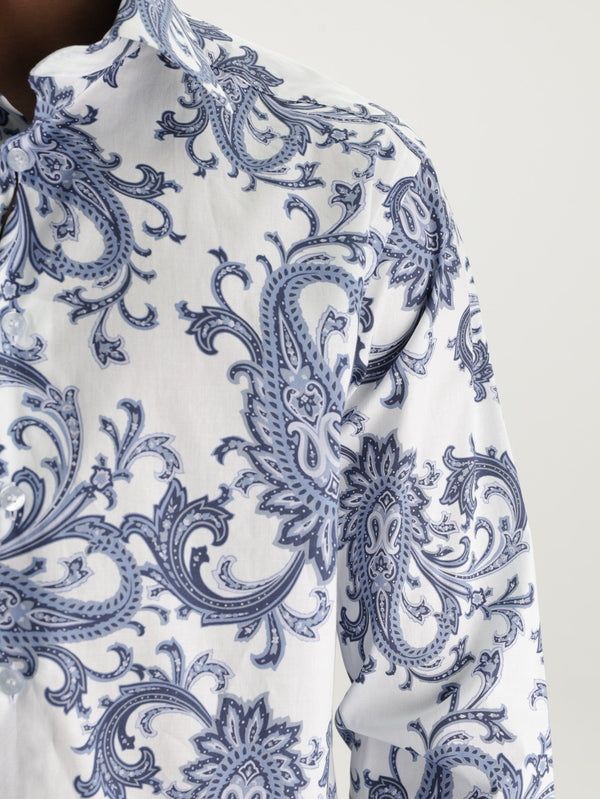 Etro Shirt Roma 8 P.C. Shirt White-Blue
