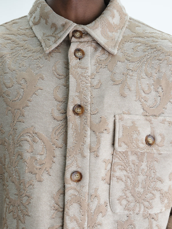 Etro Jacket Sb Knitted  Liningless W/Shirt Collar Brown