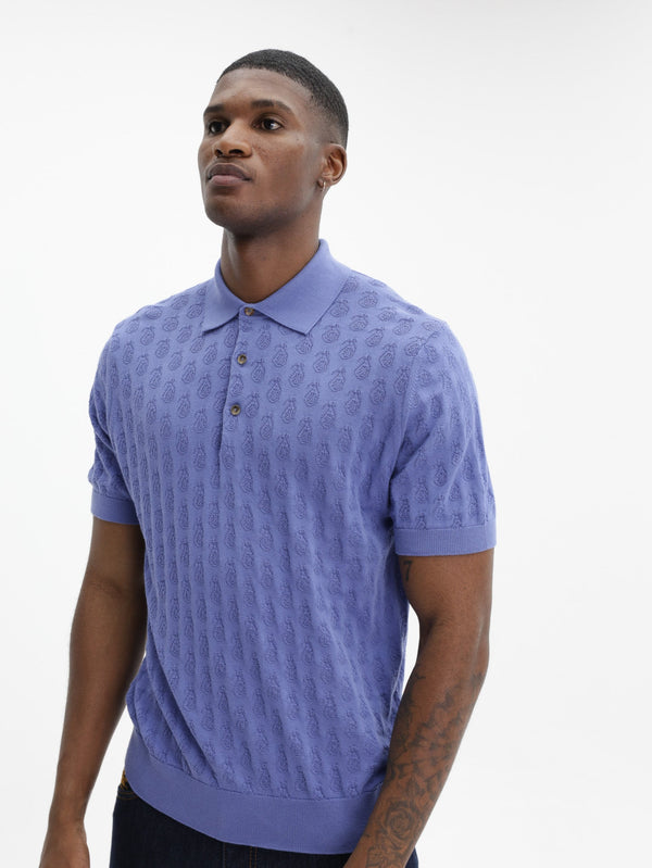 Etro Golfer Knitted  S/S Blue