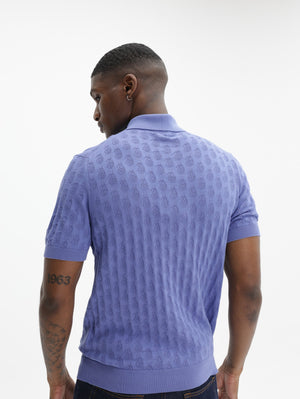 Etro Golfer Knitted  S/S Blue