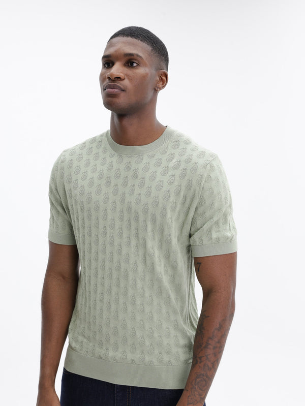 Etro Shirt Knitted T Shirt C-Neck Green
