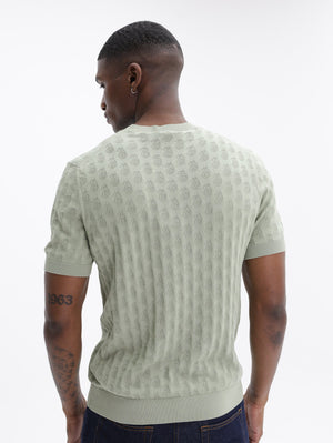 Etro Shirt Knitted T Shirt C-Neck Green