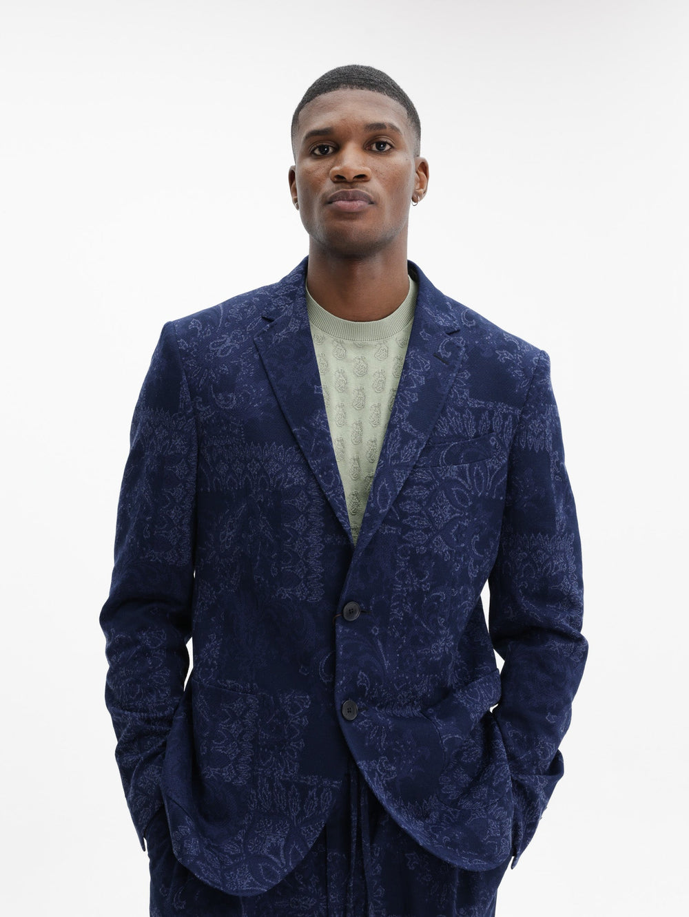 Etro Jacket Roma Jersey Sport  Navy