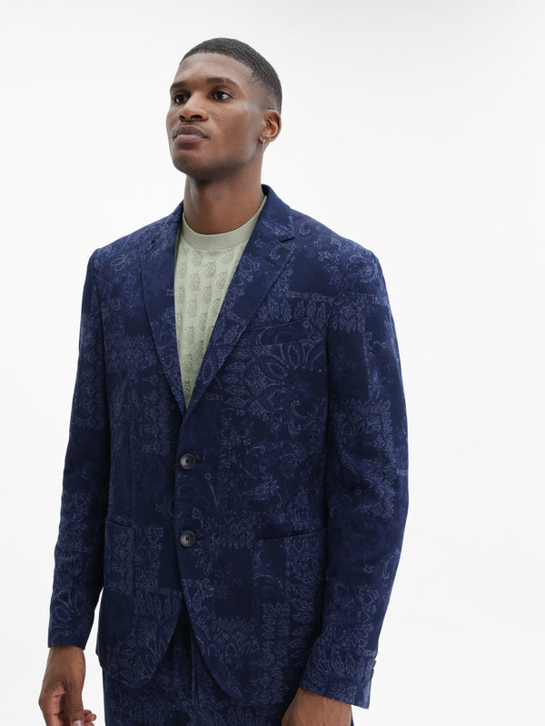 Etro Jacket Roma Jersey Sport  Navy