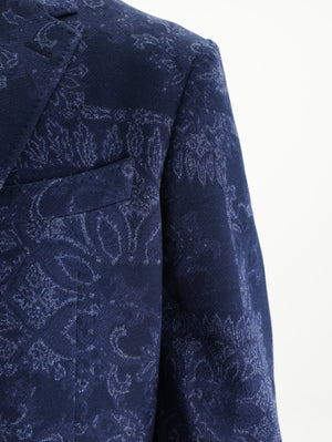 Etro Jacket Roma Jersey Sport  Navy