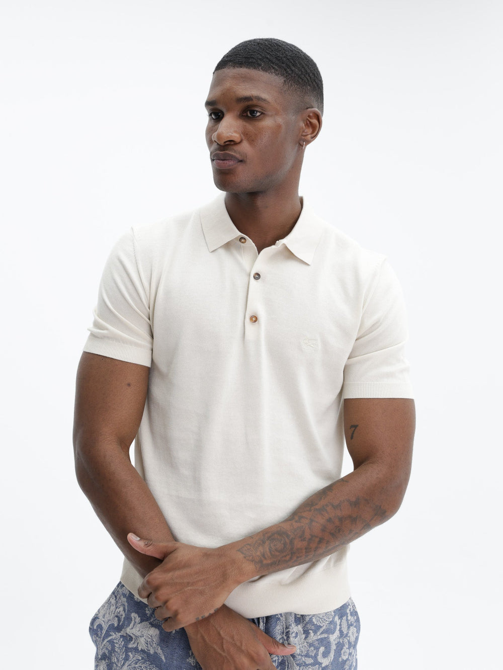 Etro Golfer Knitted  S/S Off White