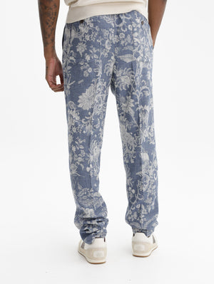 Etro Pants Jogger Blue-Off White