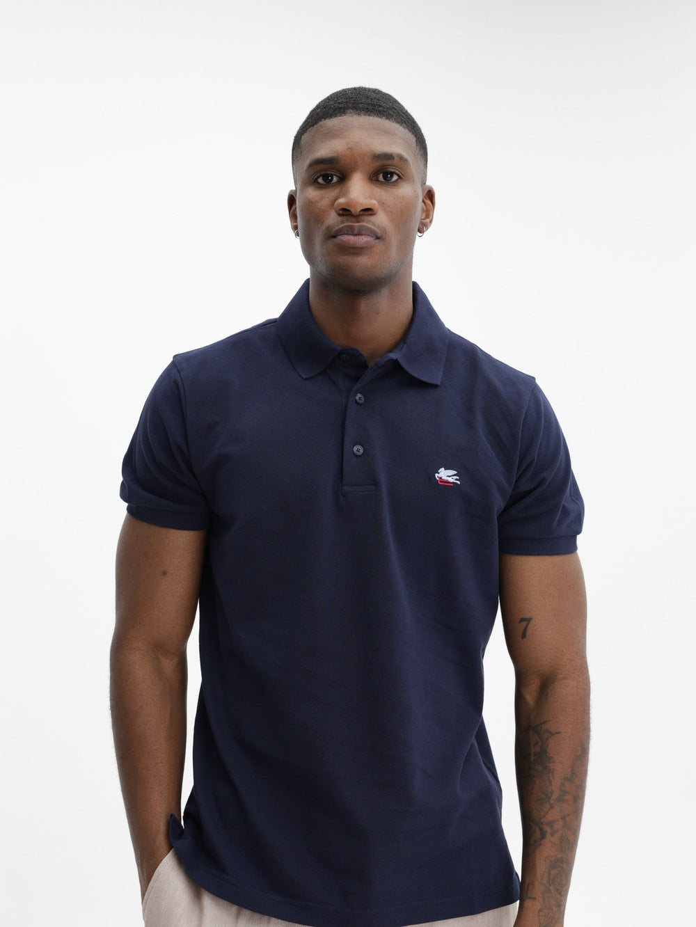Etro Golfer  Printed Details Navy