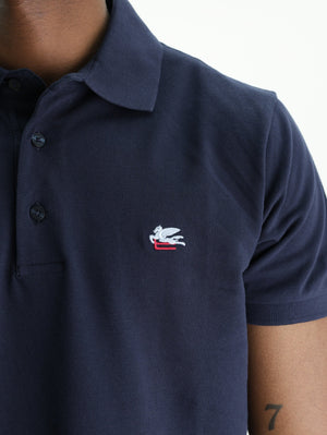 Etro Golfer  Printed Details Navy