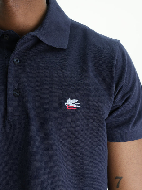 Etro Golfer  Printed Details Navy