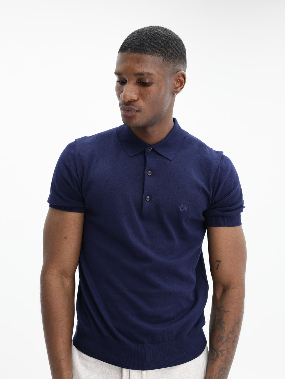 Etro Golfer Knitted  S/S Navy