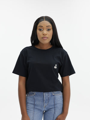 Isabel Marant T-Shirt Zafferh Black-Ecru