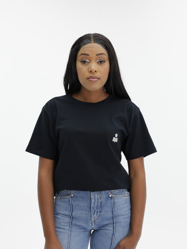 Isabel Marant T-Shirt Zafferh Black-Ecru