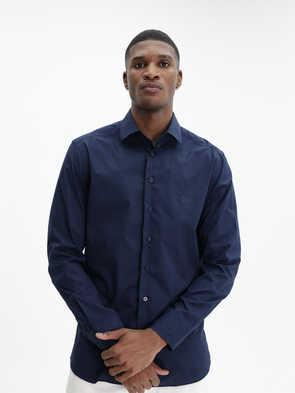 Etro Shirt Shirt Roma Logo Navy
