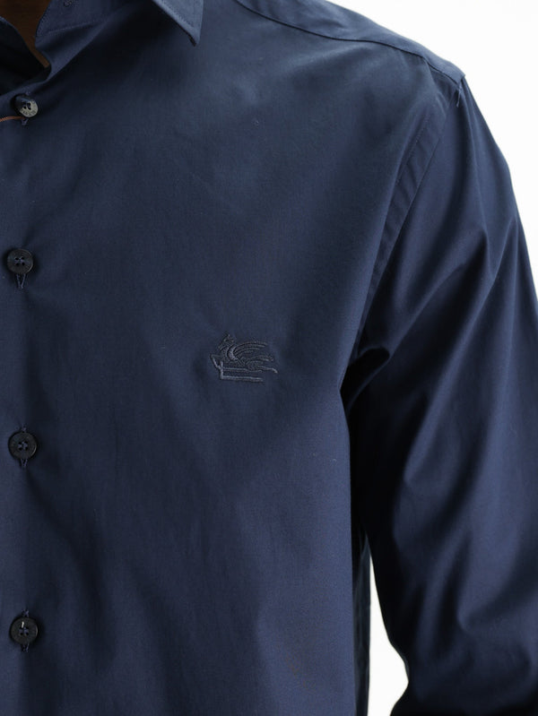 Etro Shirt Shirt Roma Logo Navy
