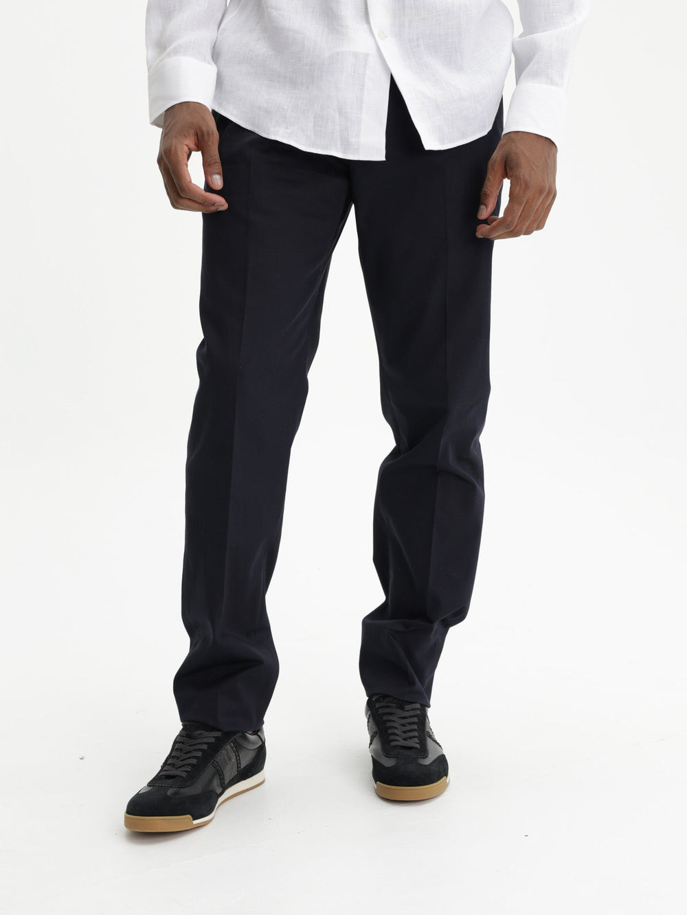 Etro Pants Roma Flat Front  Black