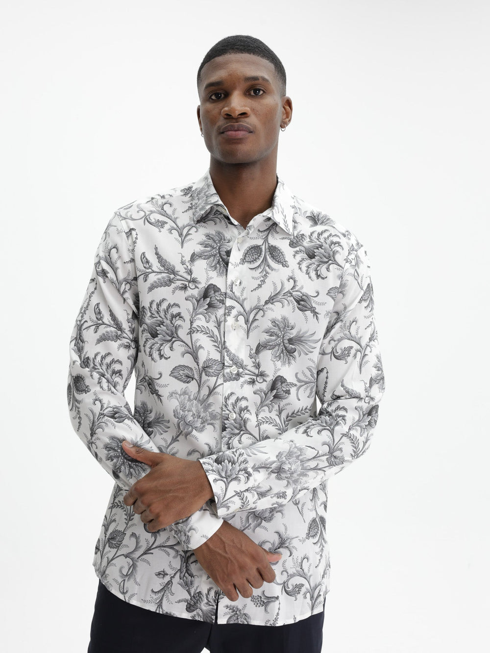 Etro Shirt Shirt Roma White-Black