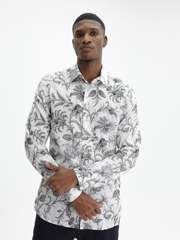 Etro Shirt Shirt Roma White-Black