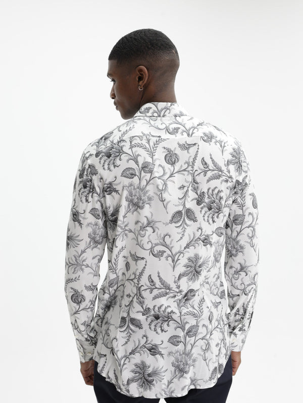 Etro Shirt Shirt Roma White-Black