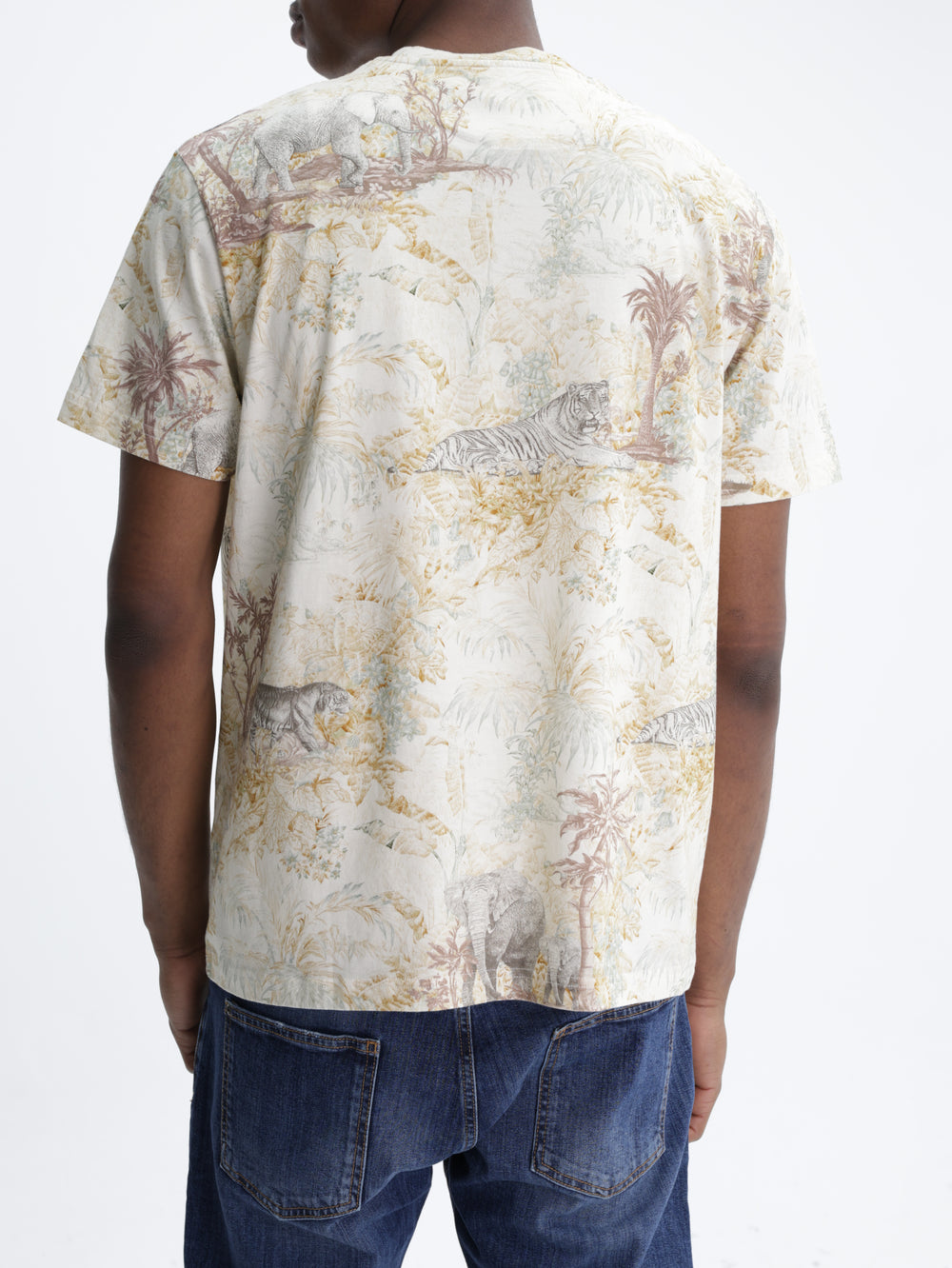 Etro T-Shirt Roma Allover Print Beige