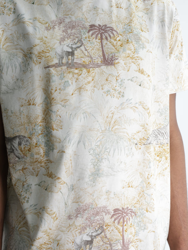Etro T-Shirt Roma Allover Print Beige
