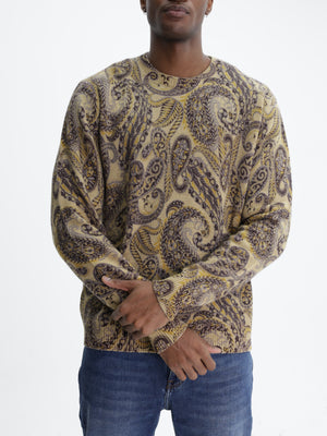 Etro Knitted C-Neck Paisley Print Multi